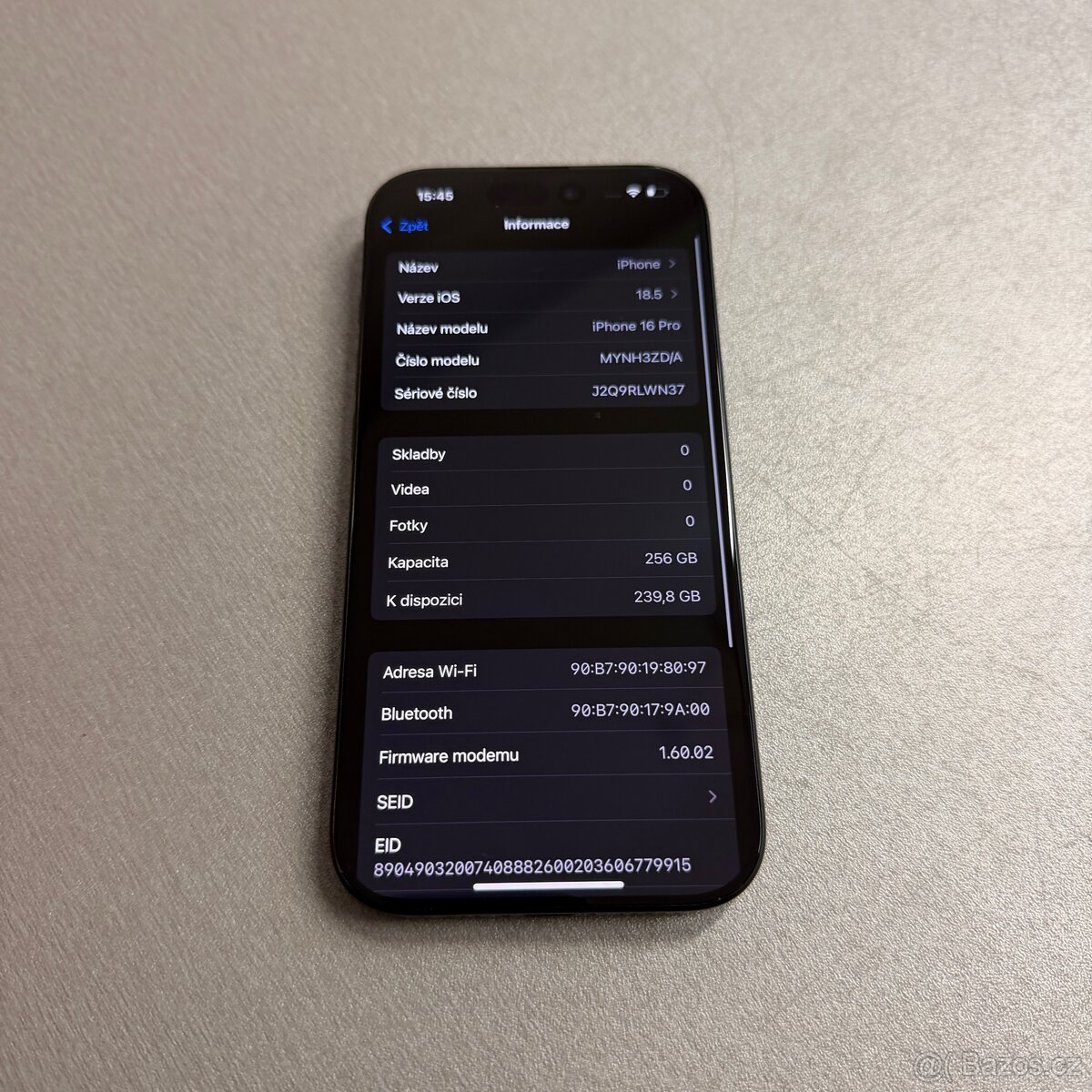 iPhone 16 Pro 256GB černý, pěkný stav, 12 měsíců záruka - 6