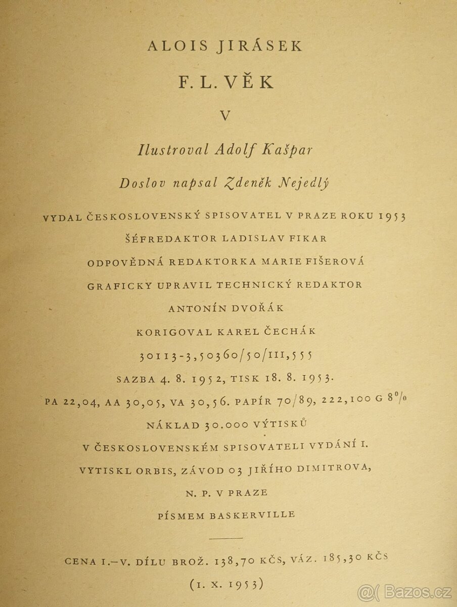 Jirásek Alois: F. L. Věk & Temno - 6