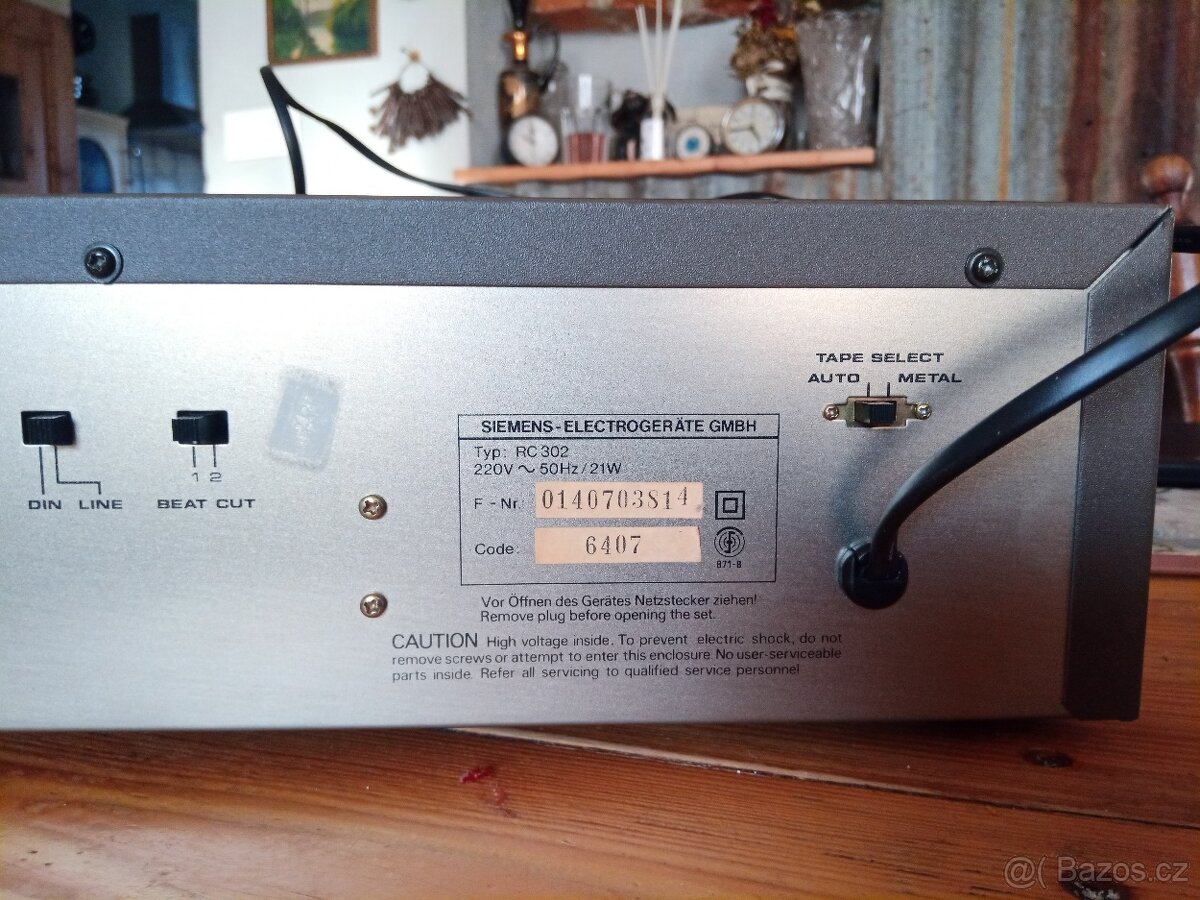 Siemens RC 302 AutoReverse Stereo Cassette Deck - 6