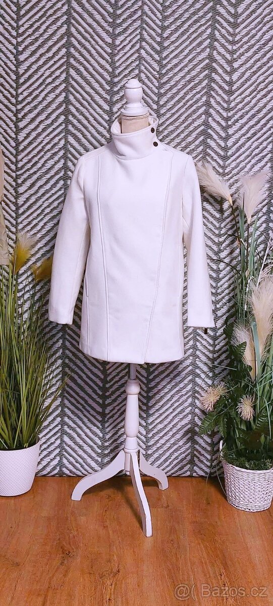 BÍLÝ KABÁTEK - MANGO vel. M + LUXUSNÍ LÍMEC - 6