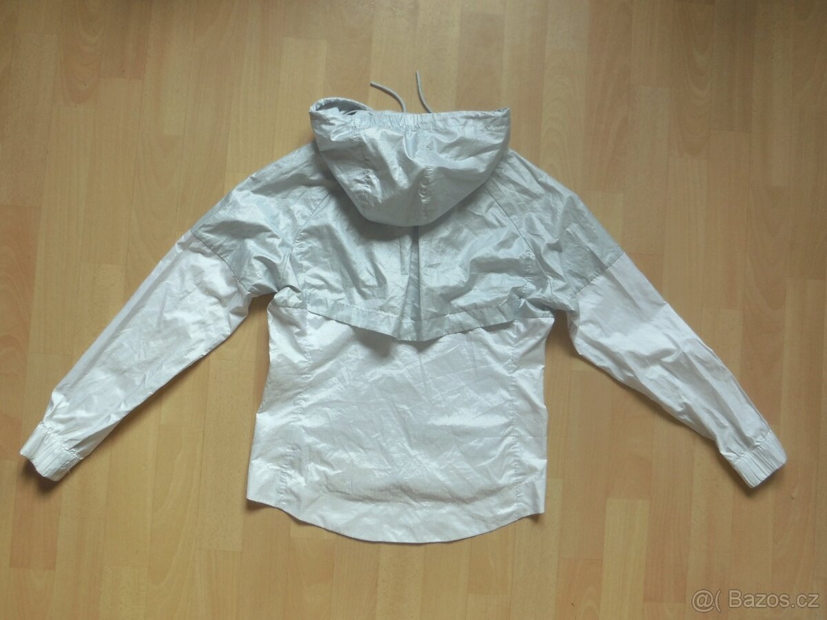 dámská Nike bilošedá bunda,slabá šustka podzim kapuce S/M - 6