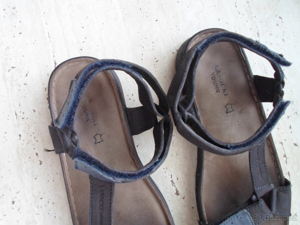 Modré boty sandály kožené - 35 - 6