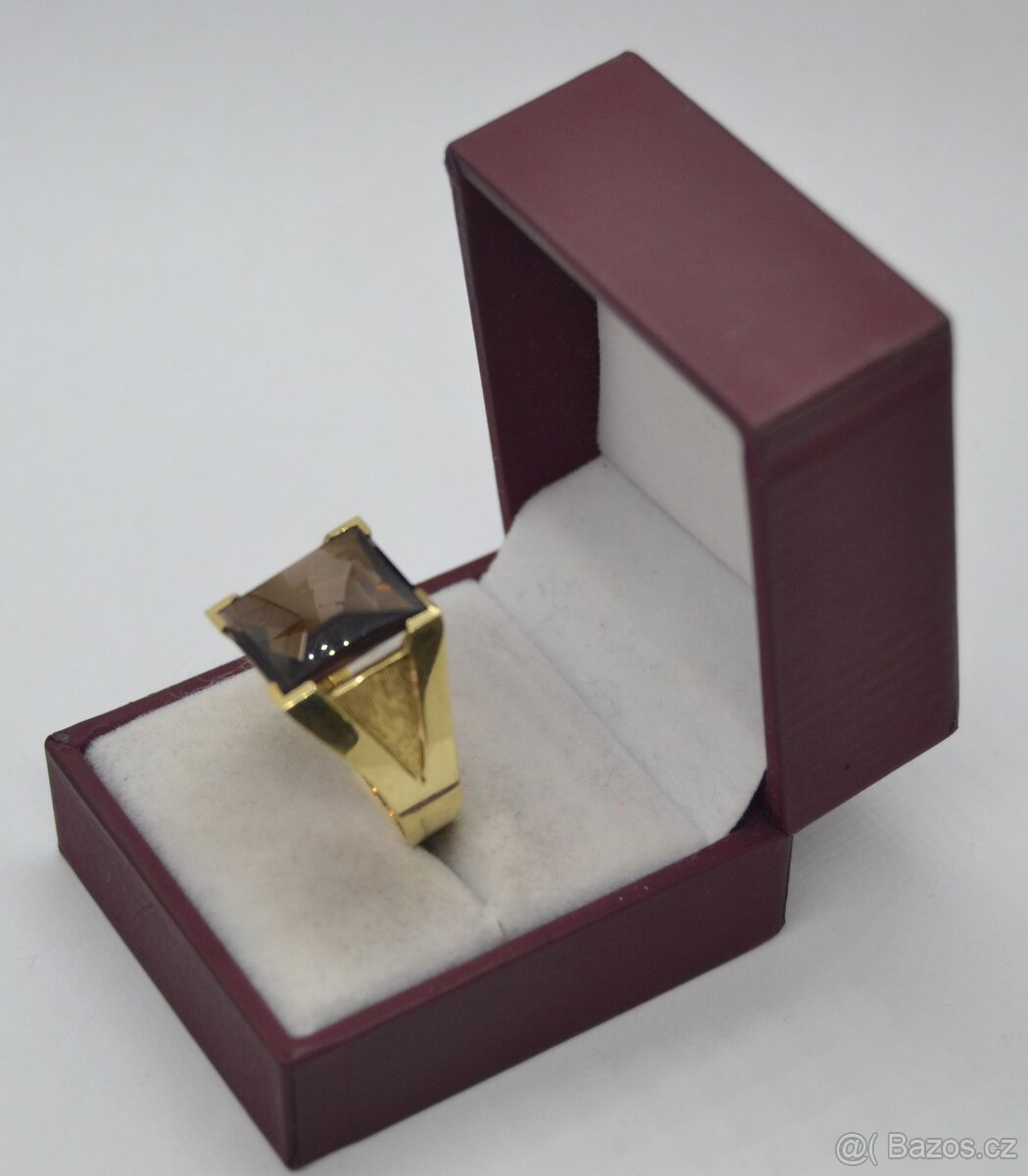 Zlatý prsten kámen ZÁHNĚDA - 6