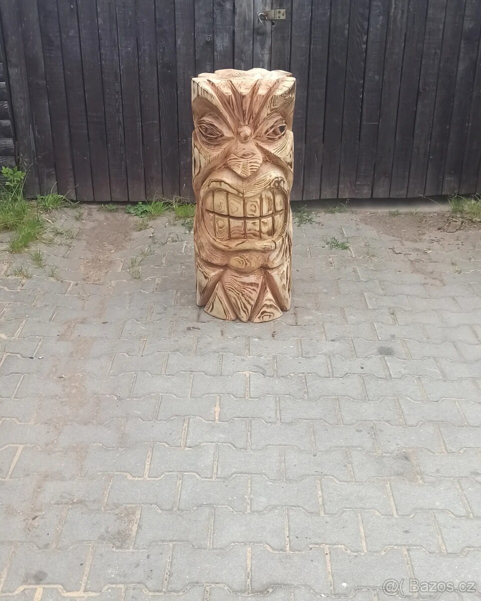 mayská socha motorovou pilou - 6