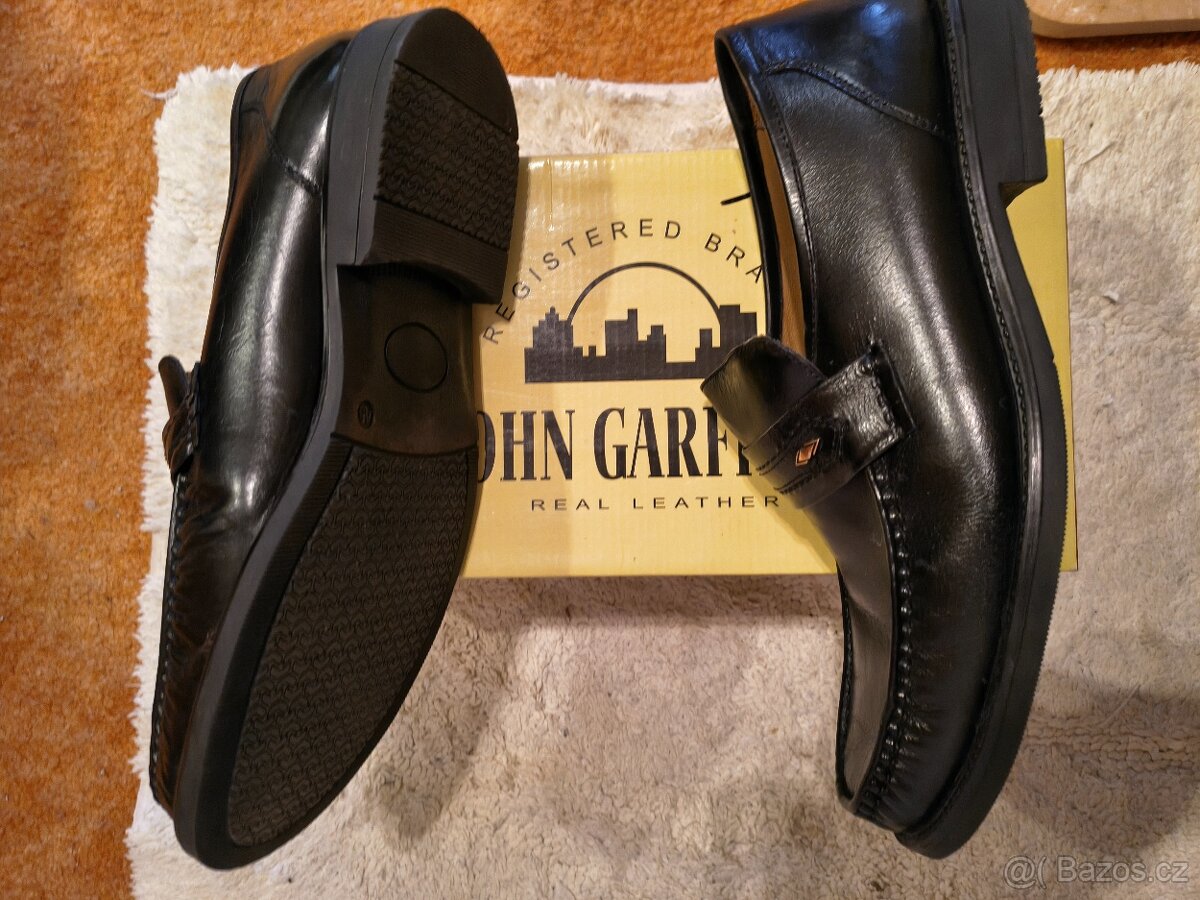 Nové pánské kožené mokasíny Garfield vel.45 - 6