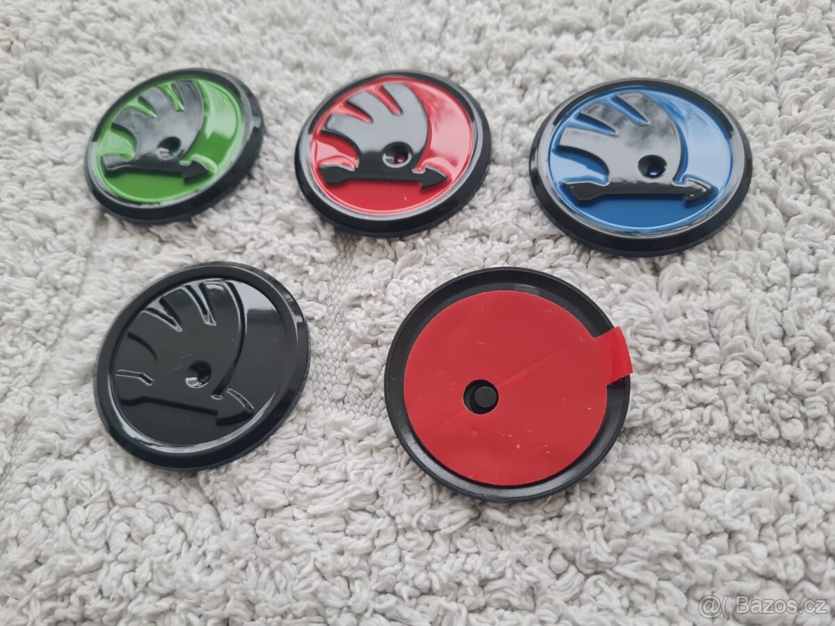 ŠKODA LOGO do volantu 43mm CHROM / 46mm FAREBNE. - 6