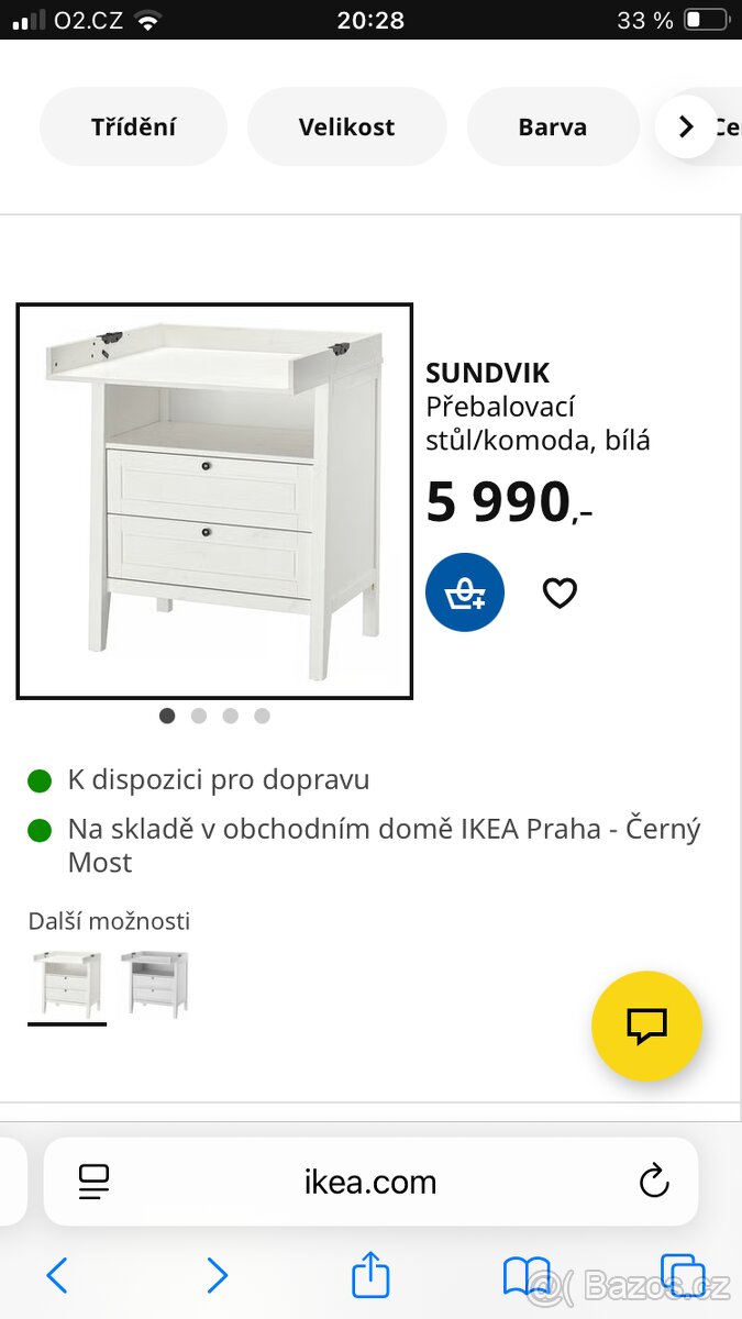 Přebalovací komoda IKEA SUNDVIK - 6