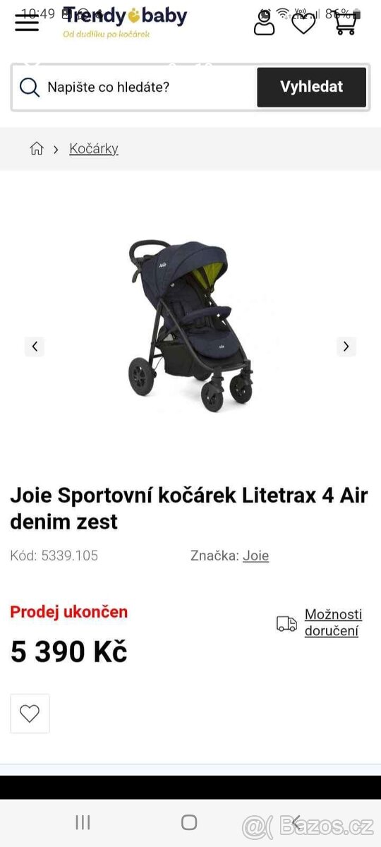 Kočárek Joie litetrax 4 air - 6