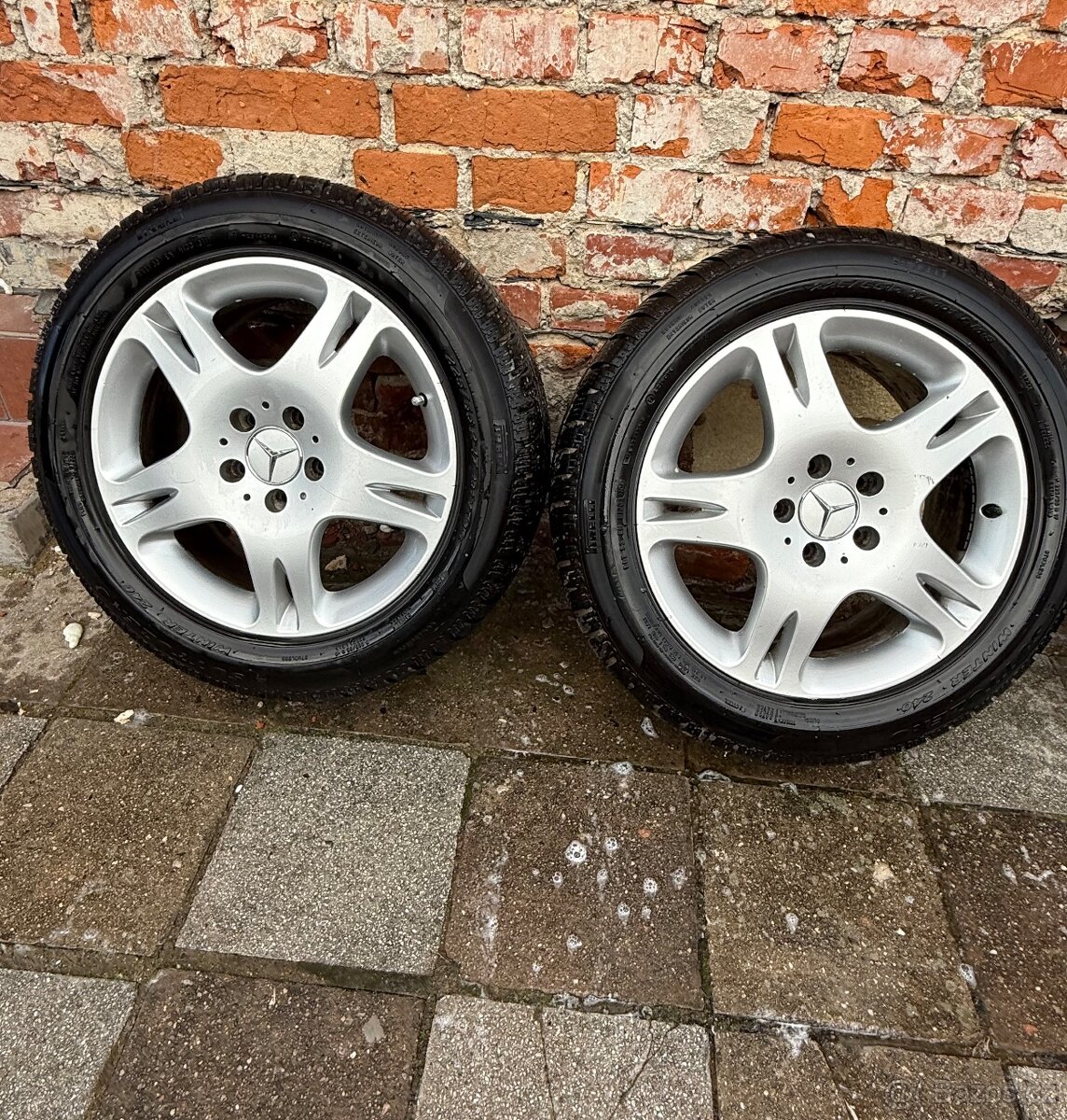 Zimní Sada PIRELLI 225/55 r17 ALU originál Mercedes 5x112 - 6
