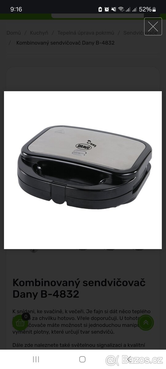 Toustovač, Sendvičovač Dany B-4832 - 6