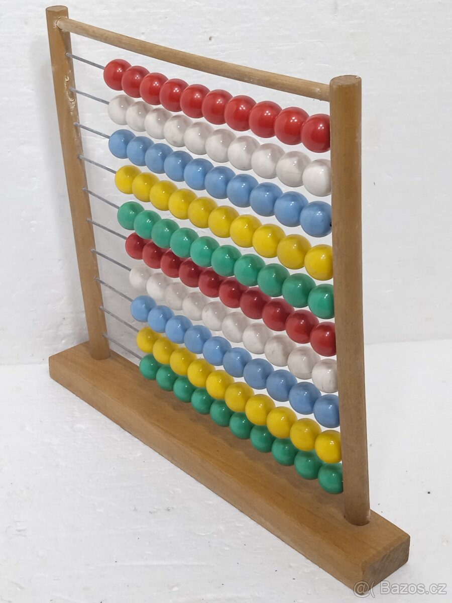 Retro dřevěné dětské počítadlo ČSSR - 6