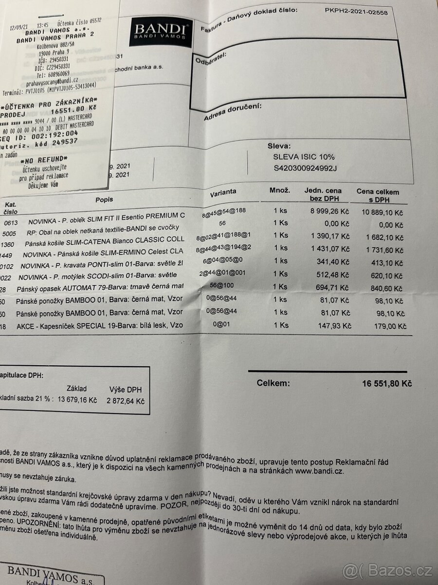 Panský oblek zn. Bandy 188cm. - 6