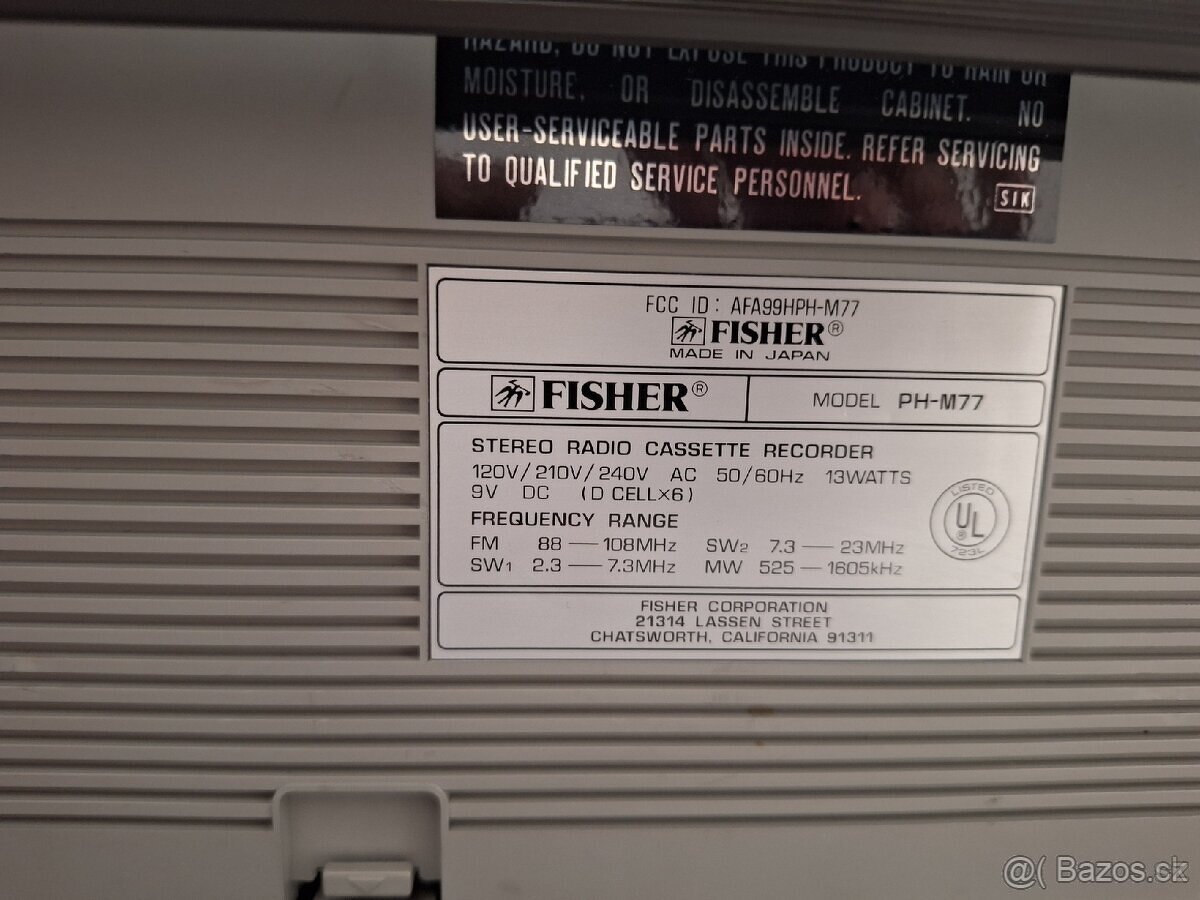 Fisher PH-M77 rádiomagnetofón, Boombox - 6