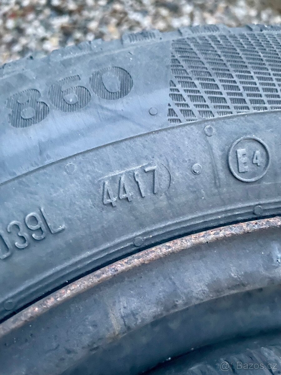 Plechova kola R14 se zimními pneu Continental 165/70 - 6