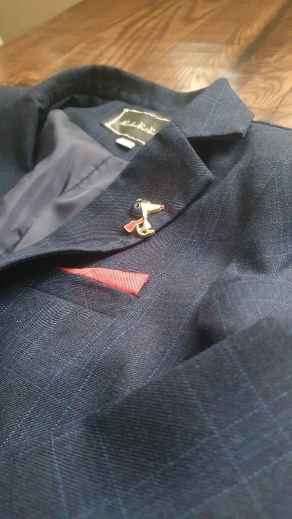 Chlapecký oblek modrý + boty 35 - 6