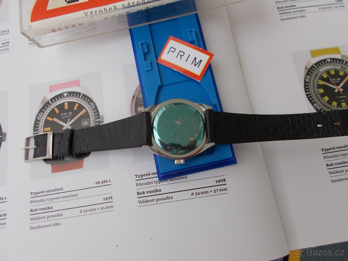 krasne darkove trezorovky hodinky prim rok 1978 komplet - 6