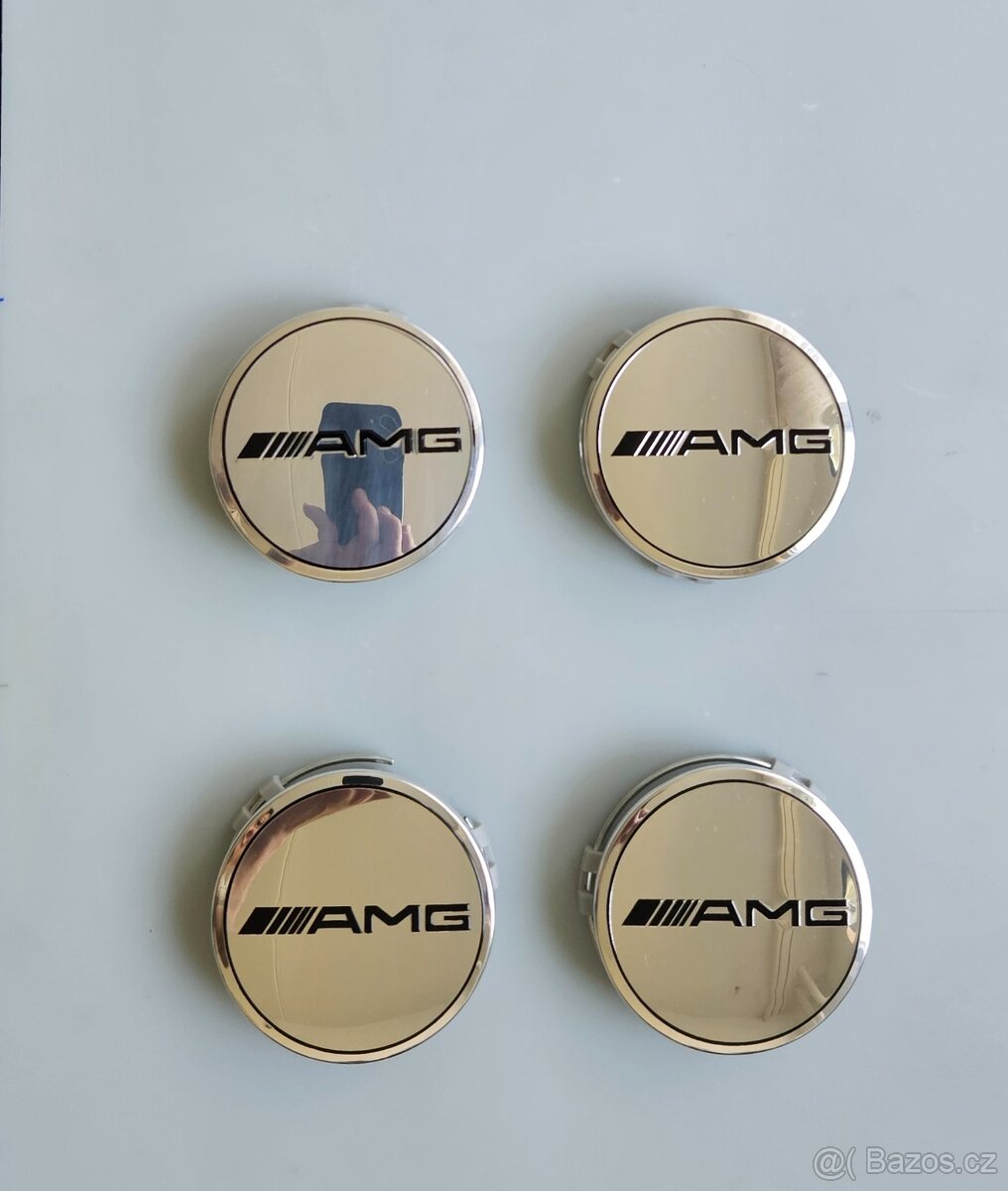 Středové krytky kol Mercedes, 75 mm - 6