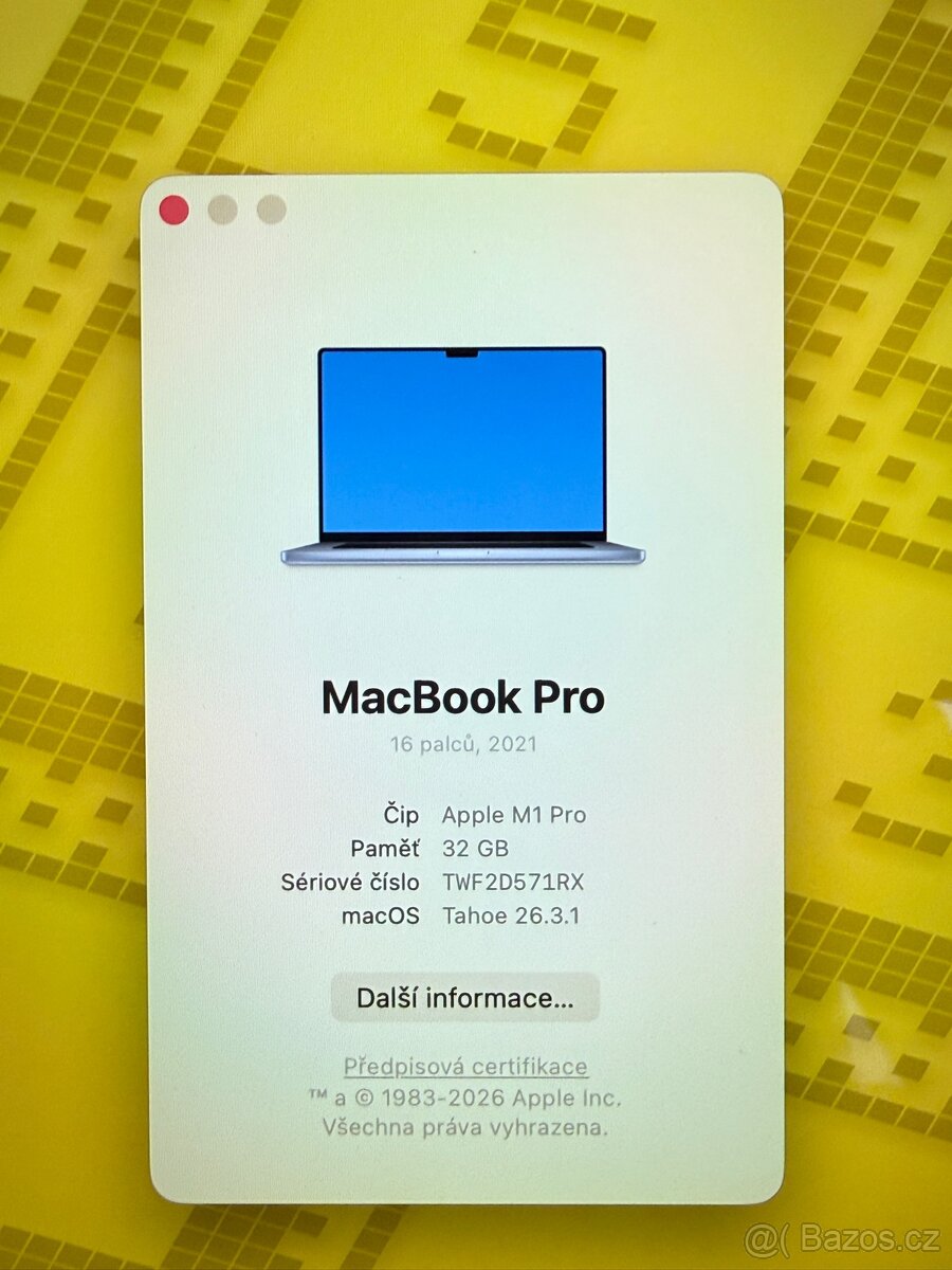 TOP STAV - MacBook PRO 16” M1 PRO - 6
