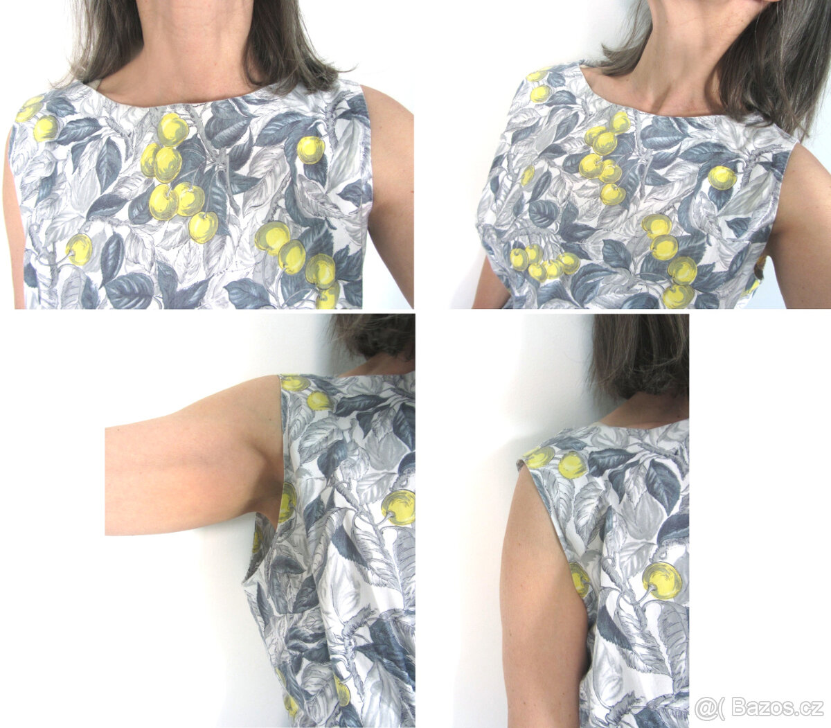 Vintage bavlněné šaty s třešněmi - 6