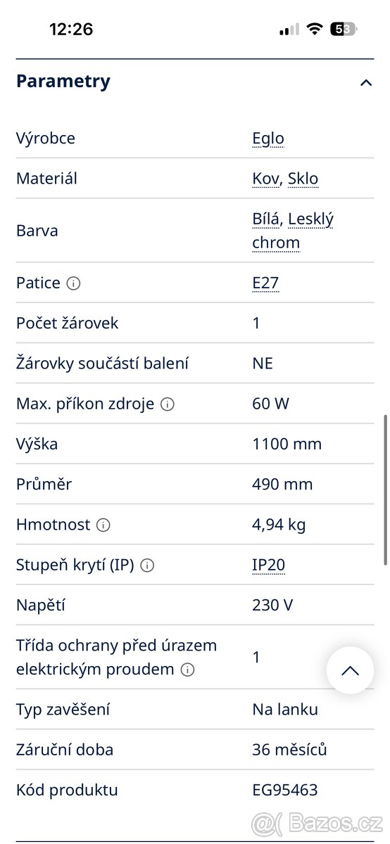 Skleněný lustr - 6