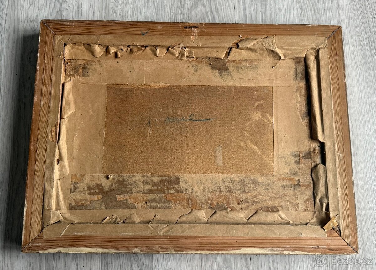 Starý malovaný obraz. Malíř Pešice.J - 6