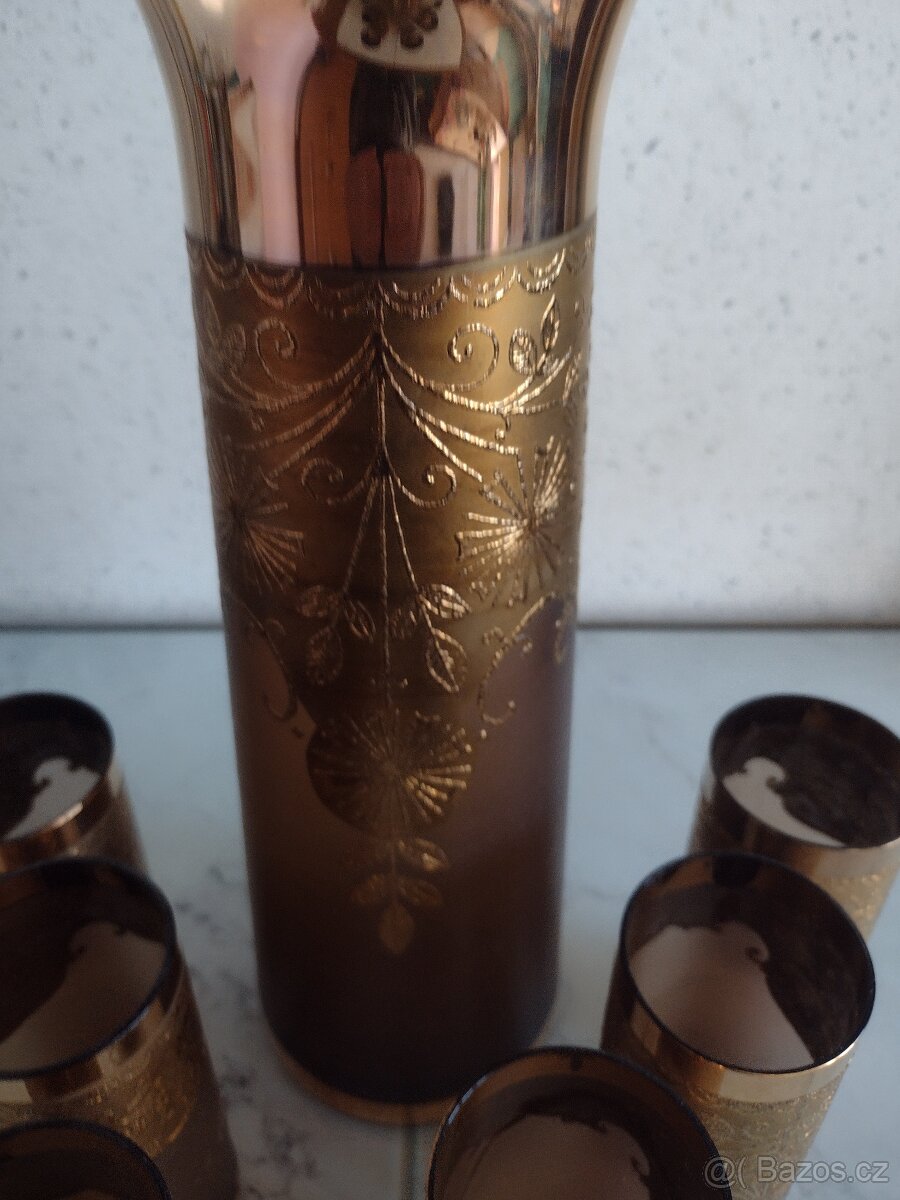 LUXUSNÍ ZLACENÁ SOUPRAVA BOHEMIA - 6