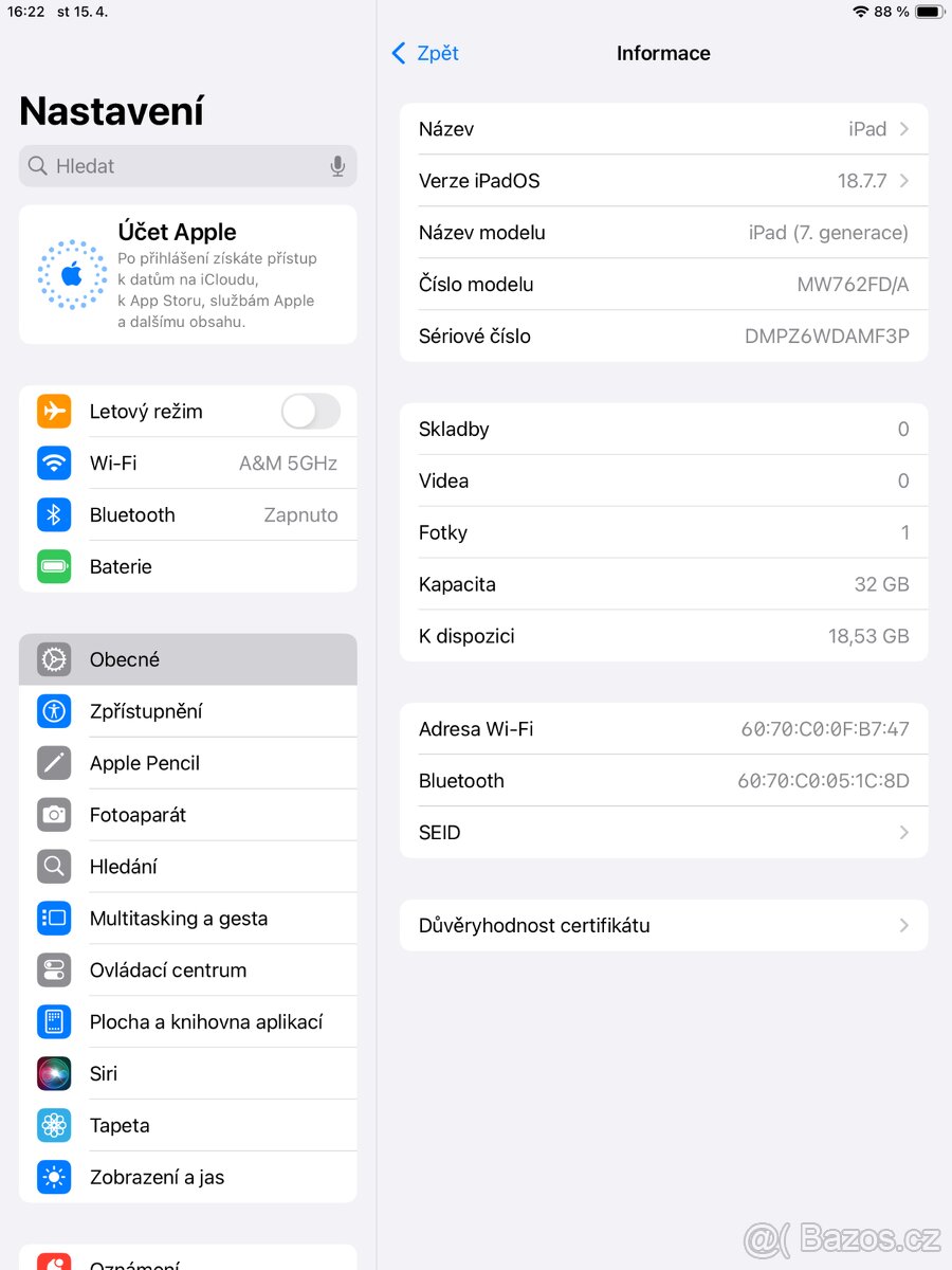 Apple iPad 7. gen - 32 GB Wi-Fi - 6