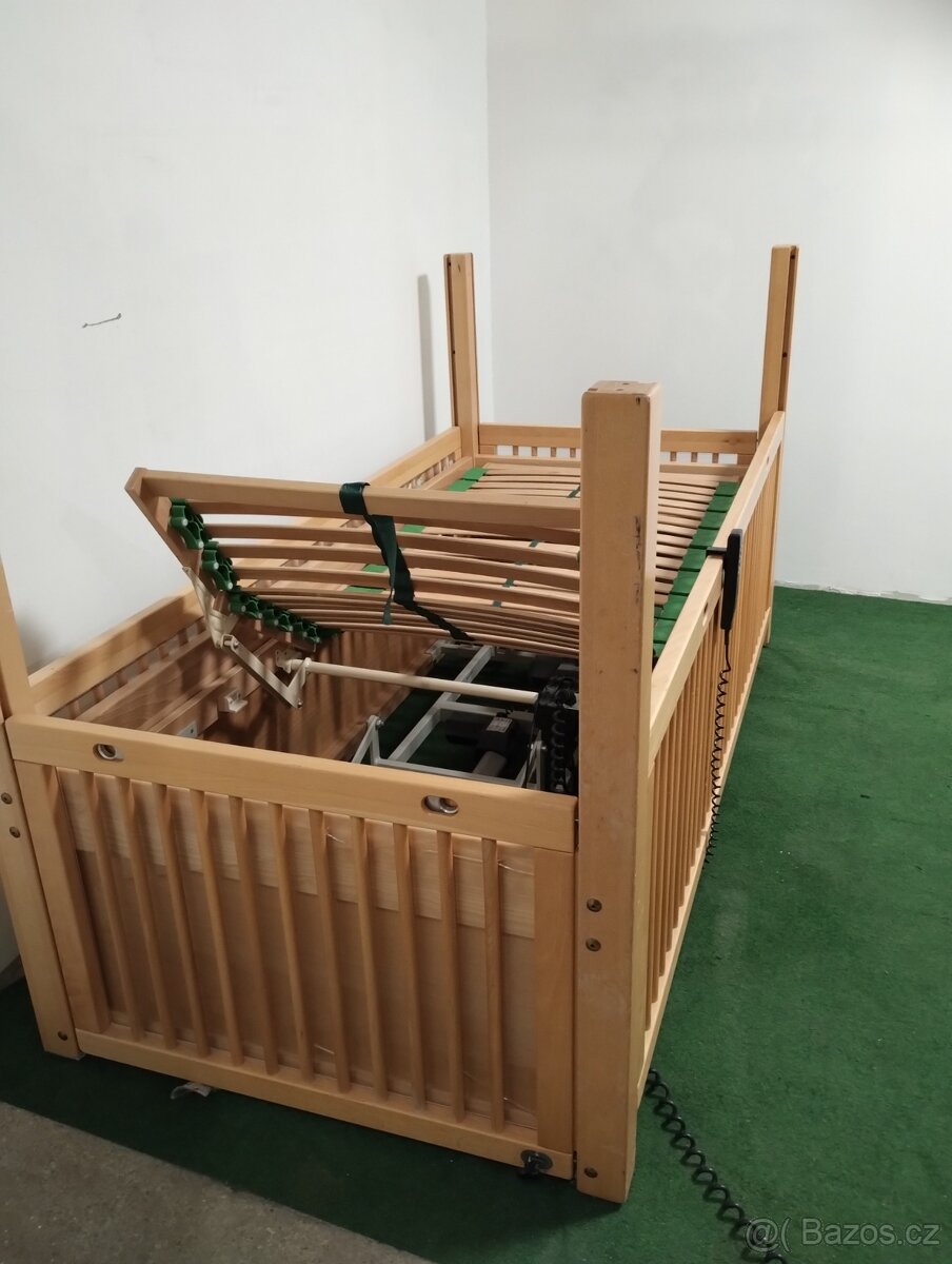 Dětská elektrická polohovací postel se ZÁRUKOU - 6