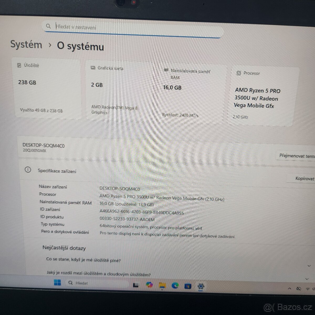 Lenovo Thinkpad T495s /Ryzen5 /Vega_2GB/16DDR4 - 6