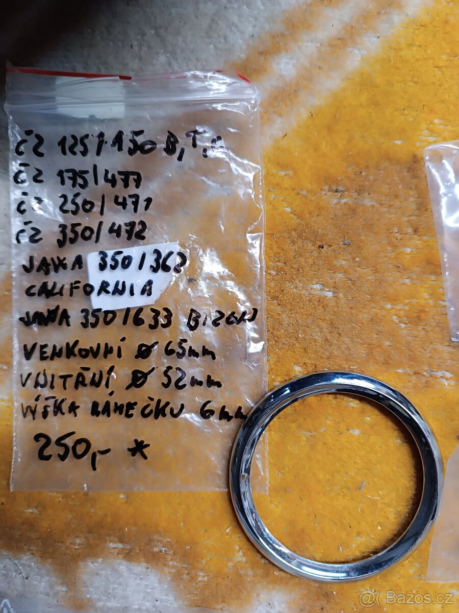 Tachometr Jawa,zámek ,matice,sítko, zajištění sedadla,maska, - 6