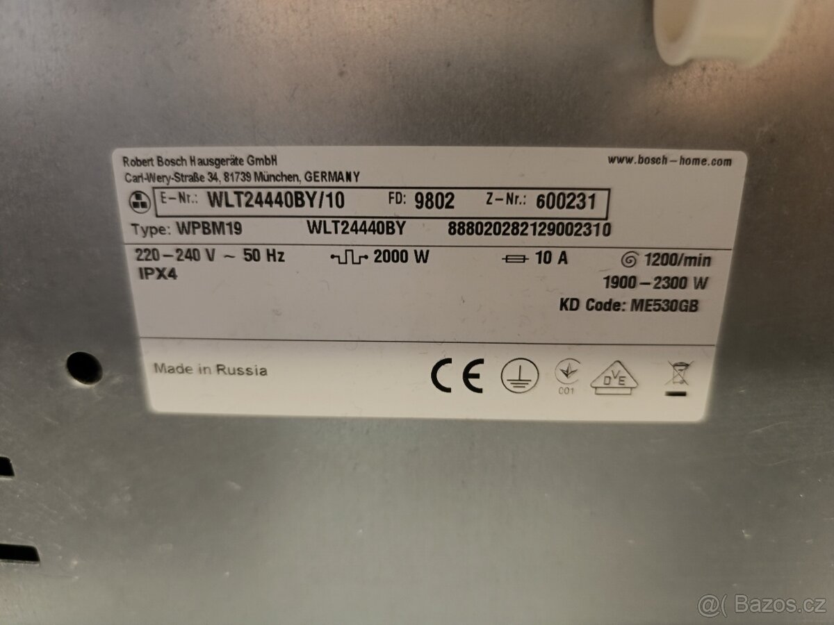 Úzká pračka Bosch serie 6, top stav - 6