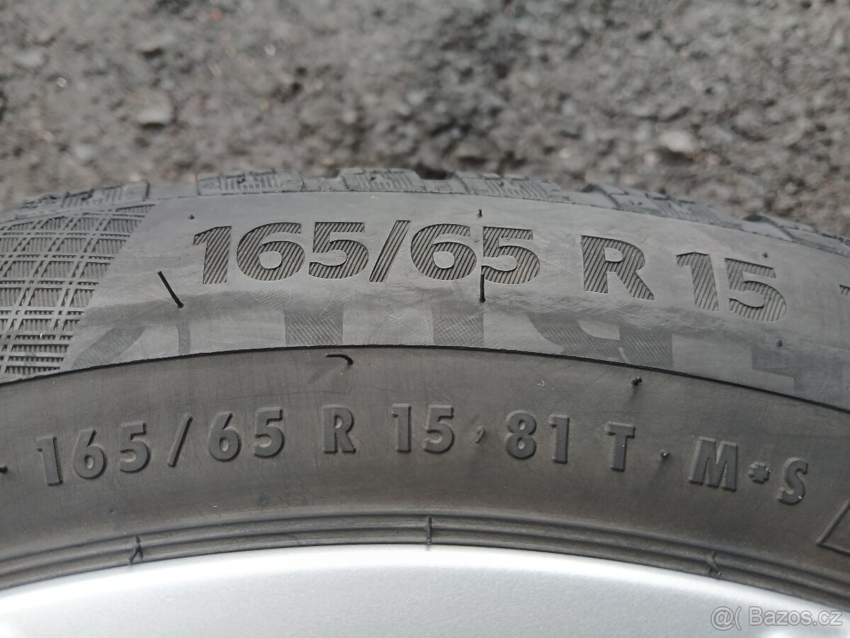 Prodám sadu Orig ALU kol VW 165/65R15 zimní - 6