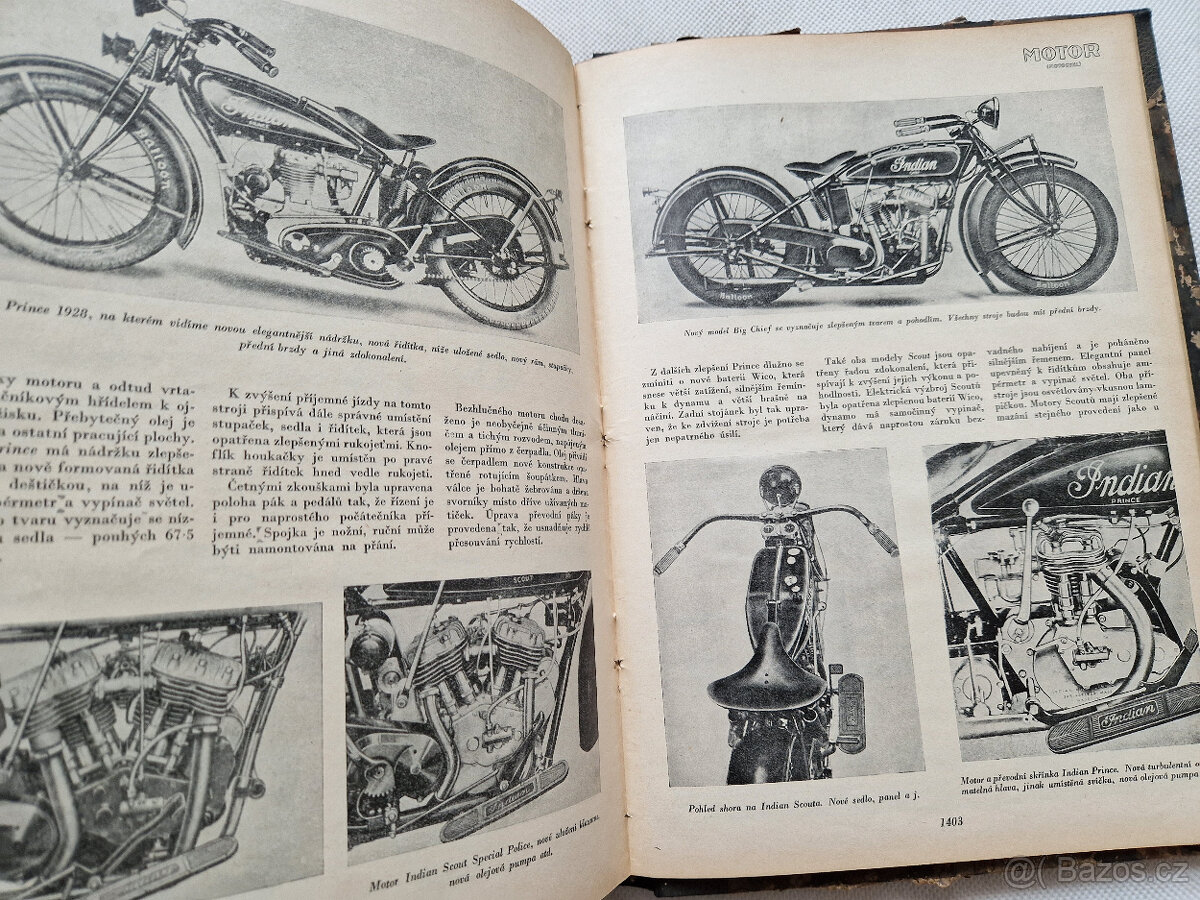 Svázaný ročník VI. časopis Motor (Motocykl) 1927 veteráni - 6