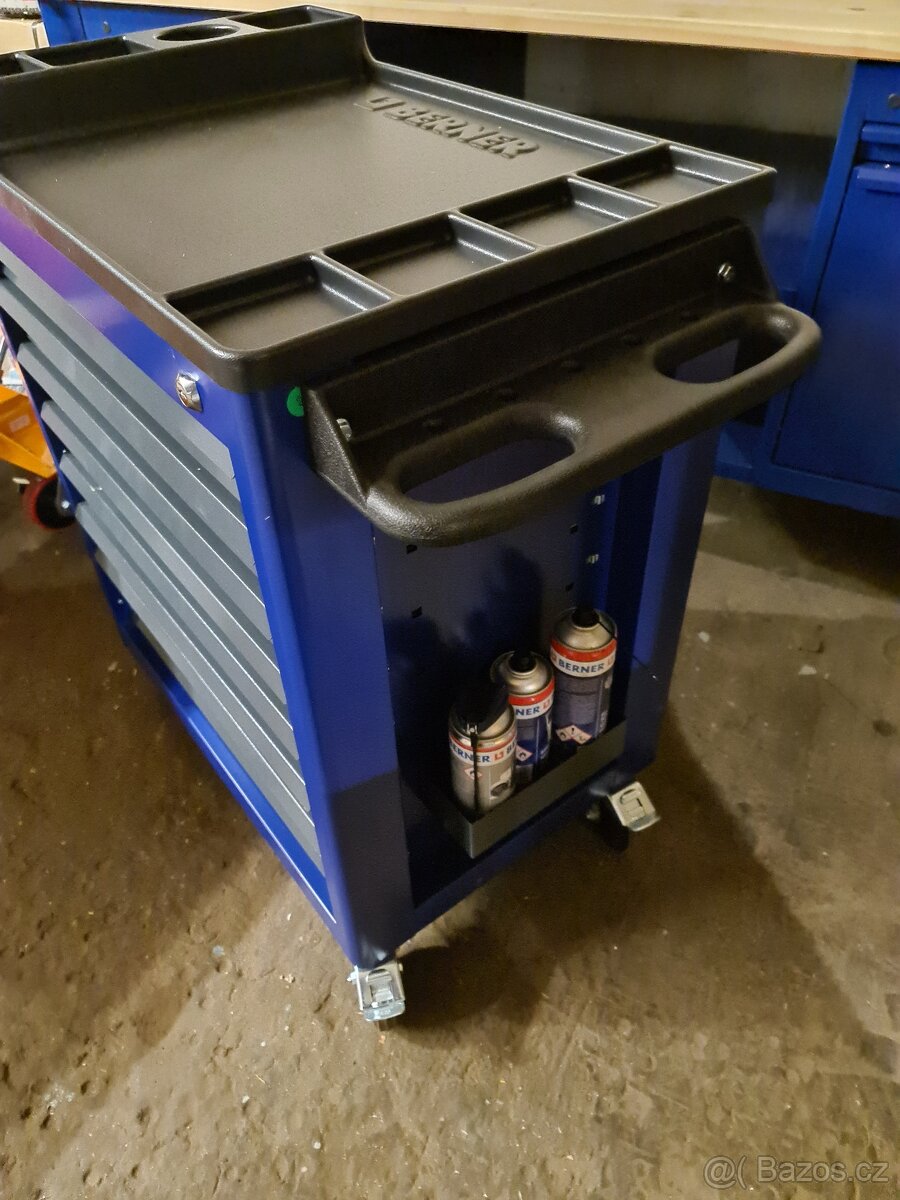 Dílenský pojízdný box BERNER s nářadím - 6