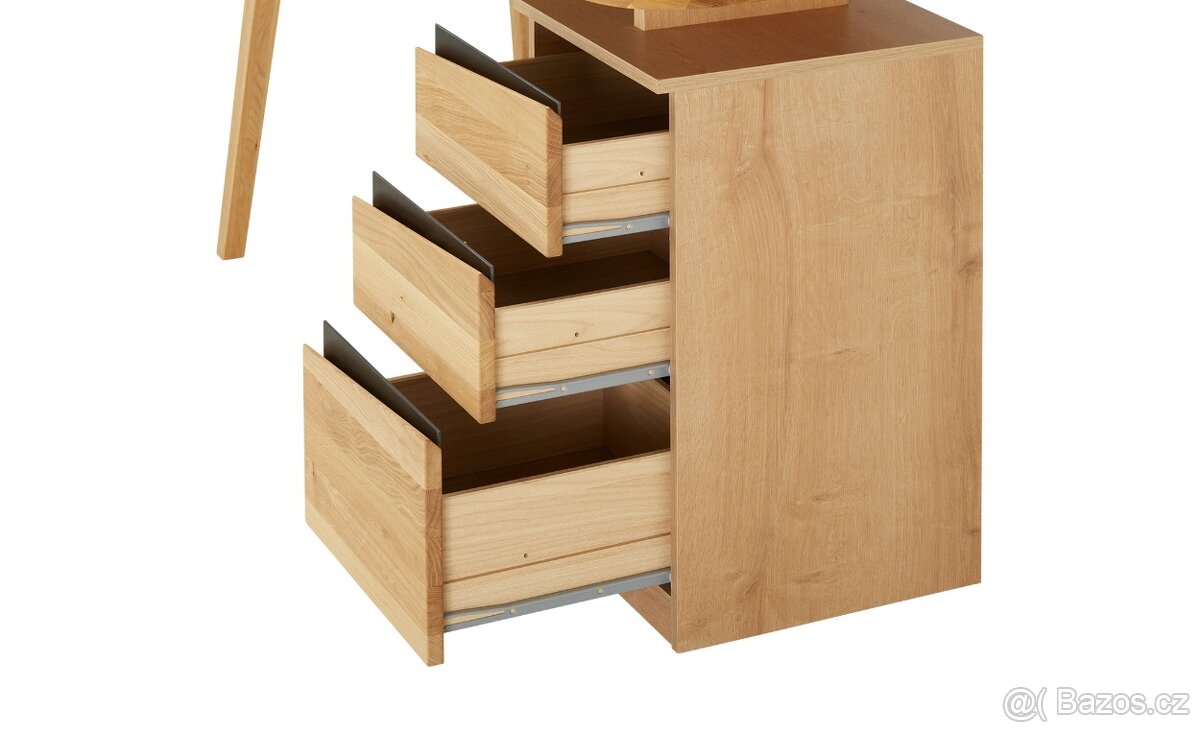 Psací, Pc počítačový stůl z masivu dub Berlin Germany - 6