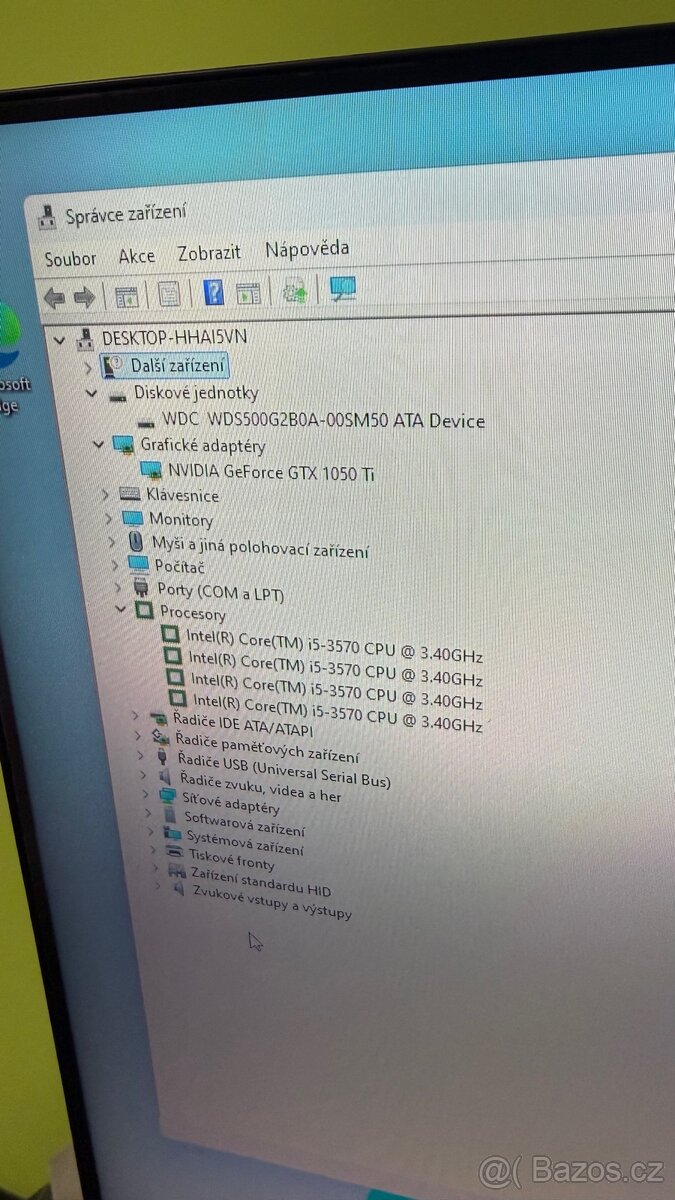 🖥️ Starší herní PC – i5, GTX 1050 Ti, 16 GB RAM, SSD - 6