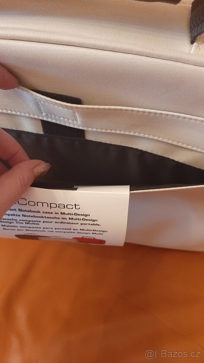 Aktovka látková béžová Dicota - 6