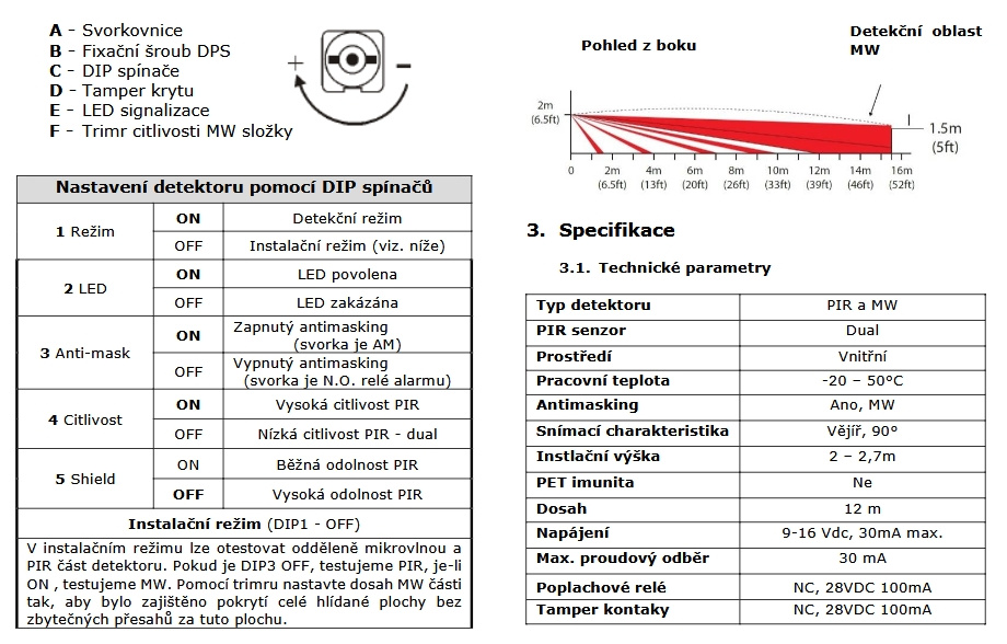 ⚡️ detektor Paradox MW+PIR 525DM (ANTIMASKING) ⚡️ - 6