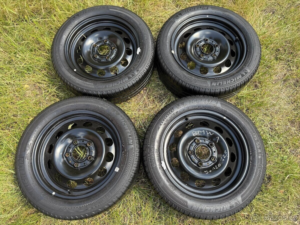 Kompletní letní ocelová kola BMW E81/87 - 195/55 R16 - 5x120 - 6