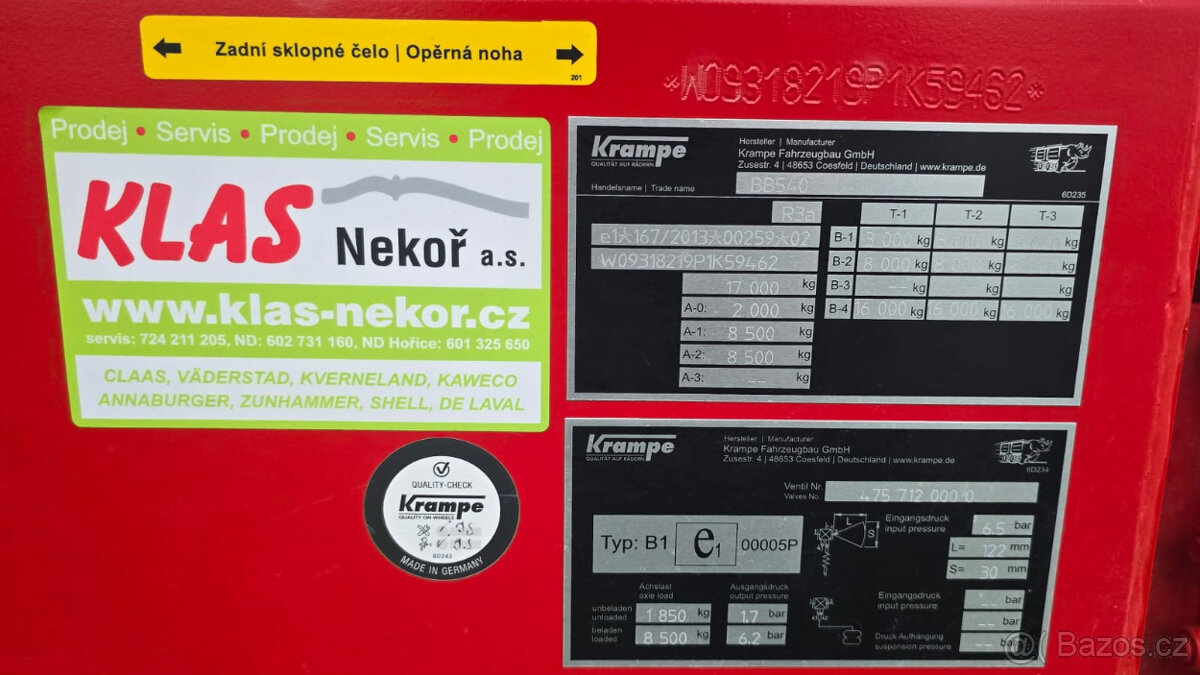 Krampe Big Body 540 Carrier sklopka návěs - 6