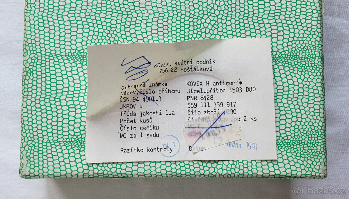 Nepoužitá nerezová sada příborů značky KOVEX HOŠŤÁLKOVÁ - 6