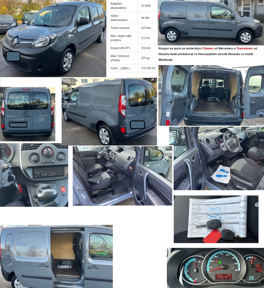 Renault Kangoo E-TECH MAXI 6oPS Aut Výhř Klim DPH PDC 9/21 - 6