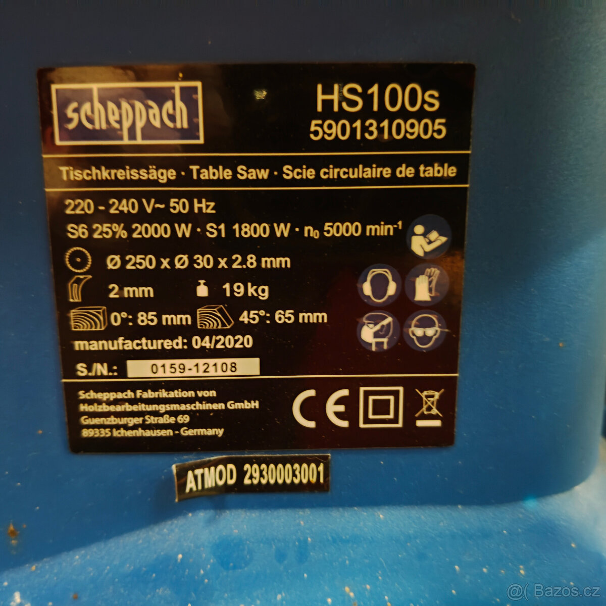 STOLNÍ PILA SHEPPACH HS100S - 6