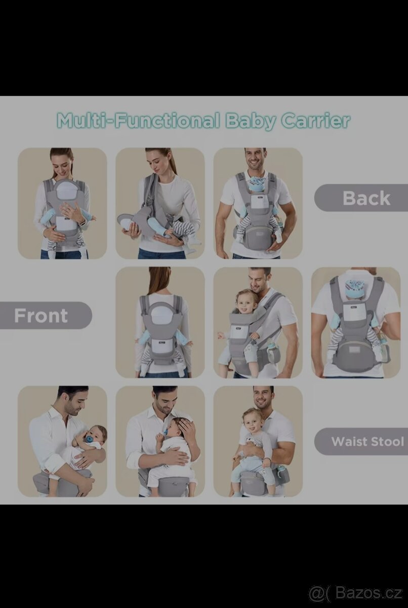 Ergonomické dětské nosítko s hip-sedadlem - 6