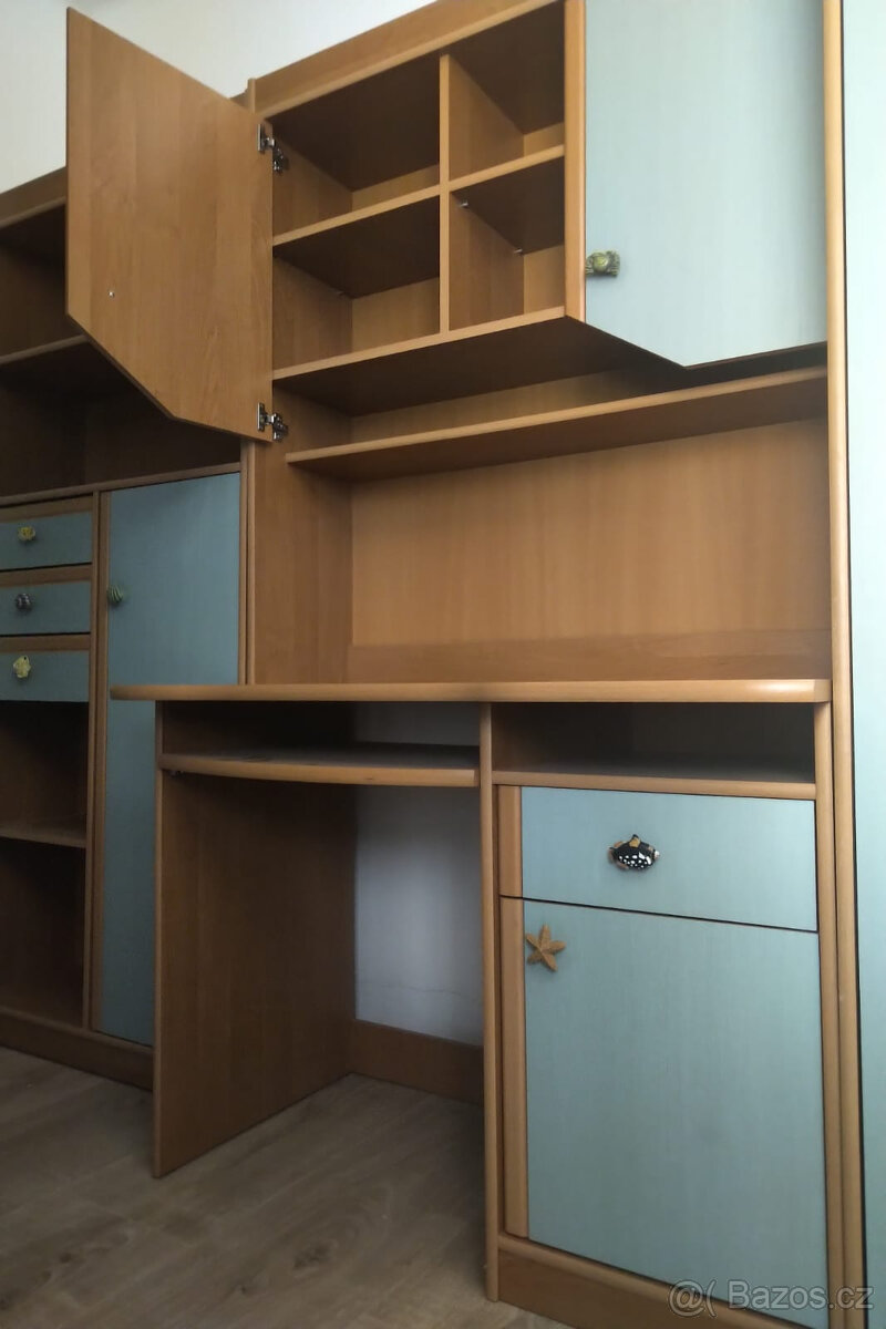 Dětské skříně a stůl mořský svět - 6