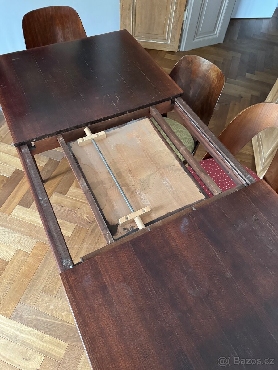Jidelni stul rozkladaci 120x80, 180x80, retro - 6