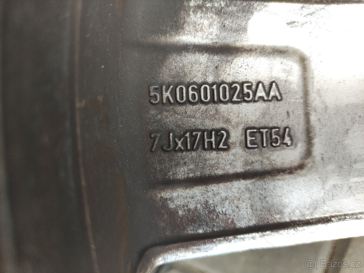 Alu litá kola BORBET 17" ORIGINÁL VOLKSWAGEN,5x112mm - 6