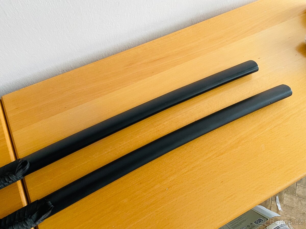 Samurajsky meč dekorace maketa 2kusy se stojanem - 6