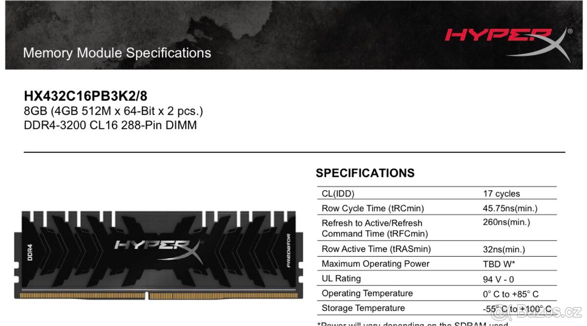 Ram DDR4 2x4GB (8GB) - 6