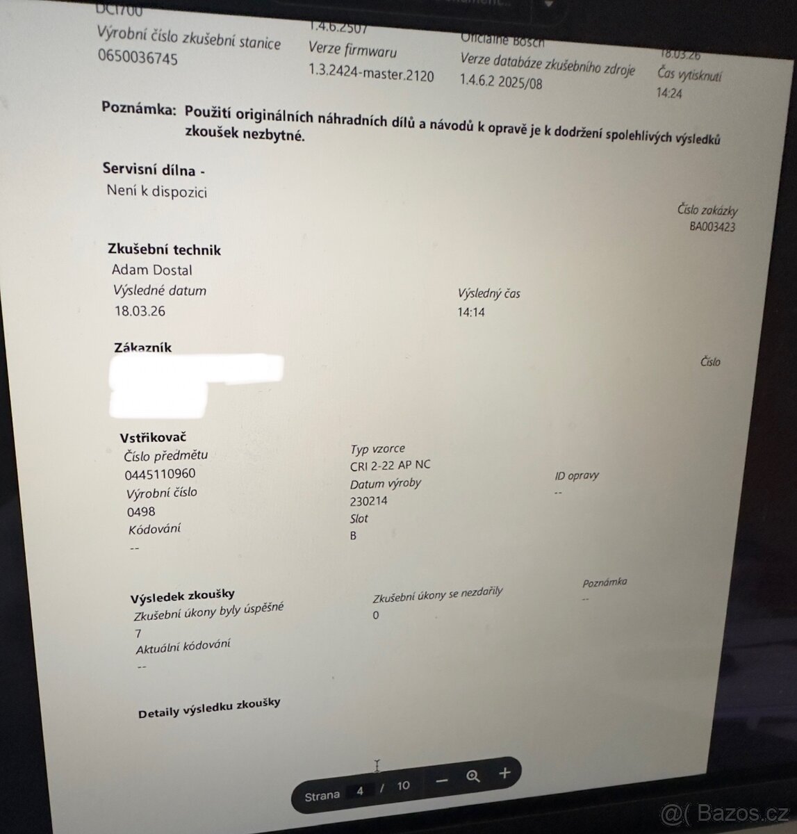 Vstřikovače 2.0 TDI DTUA - 6